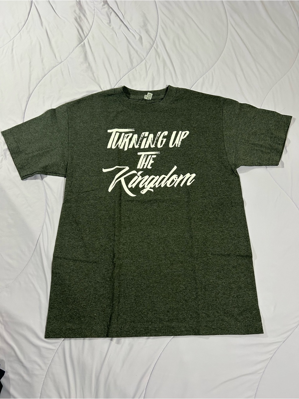 Men's Dark Grey 'Turning Up The Kingdom' Graphic Tee